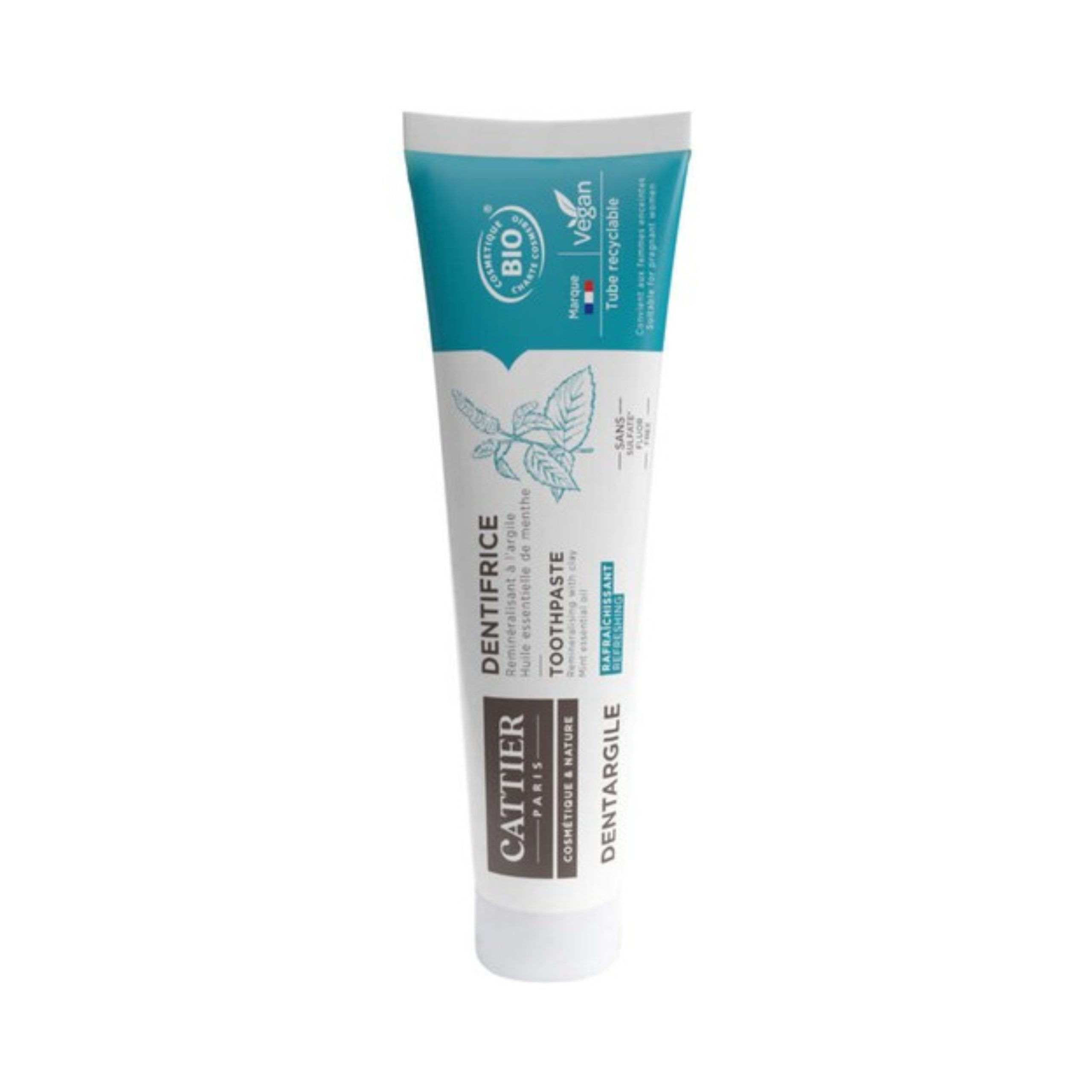 Dentifrice argile à la menthe Bio - Cattier Dentifrice argile à la menthe Bio - Cattier