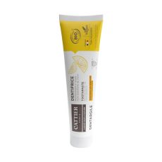 Tube de dentifrice bio Cattier à l’argile et au citron 75 ml sans fluor