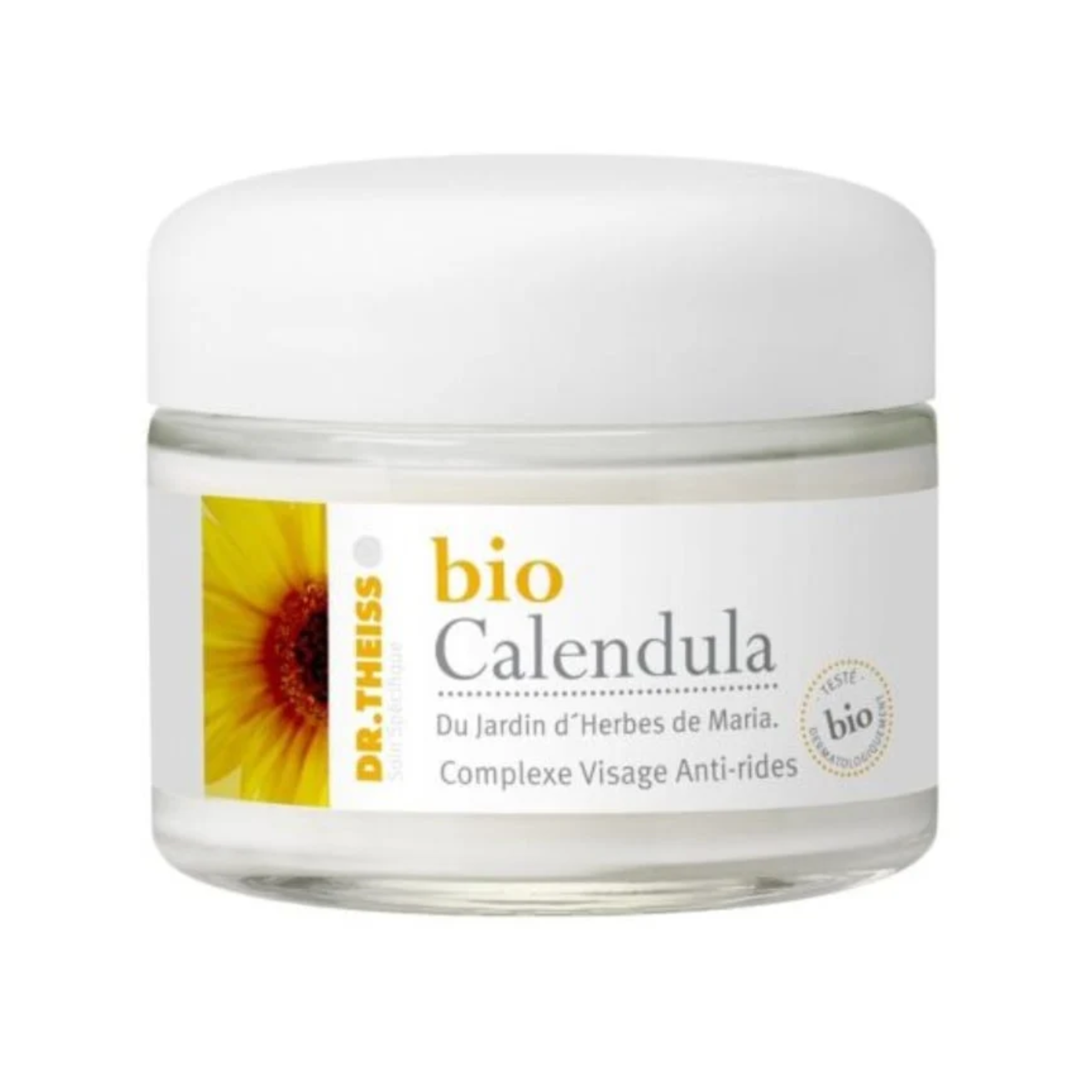 Pot de complexe visage anti-rides au Calendula bio Dr Theiss 50 ml, hydratant et régénérant Pot de complexe visage anti-rides au Calendula bio Dr Theiss 50 ml, hydratant et régénérant