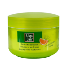 Pot de crème réparatrice pieds secs et crevasses Allga San 200 ml, soin nourrissant et réparateur
