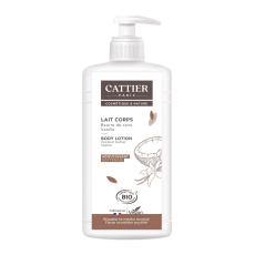 Flacon pompe de lait corps adoucissant Cattier coco et vanille BIO 500 ml