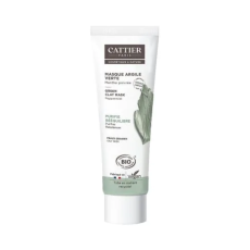 Tube de masque visage à l’argile verte bio Cattier pour peaux mixtes à grasses 100 ml