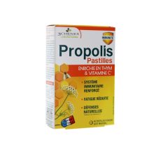 Boîte de 40 pastilles à la propolis Les 3 Chênes pour la gorge
