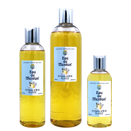 Gel douche bain moussant Eau de Menton Citron d'Eté Prestige de Menton