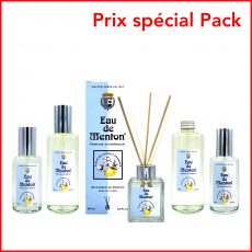 Pack parfum d'ambiance Fleur de Coton Citronnée Eau de Menton