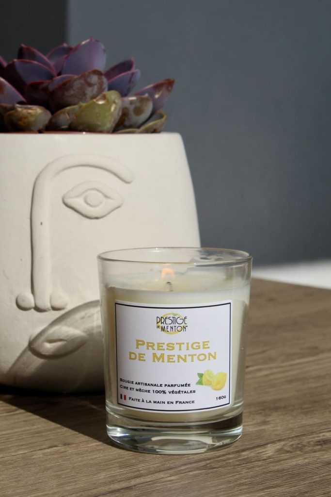 bougie prestige de menton fabriquée artisanalement et végétale