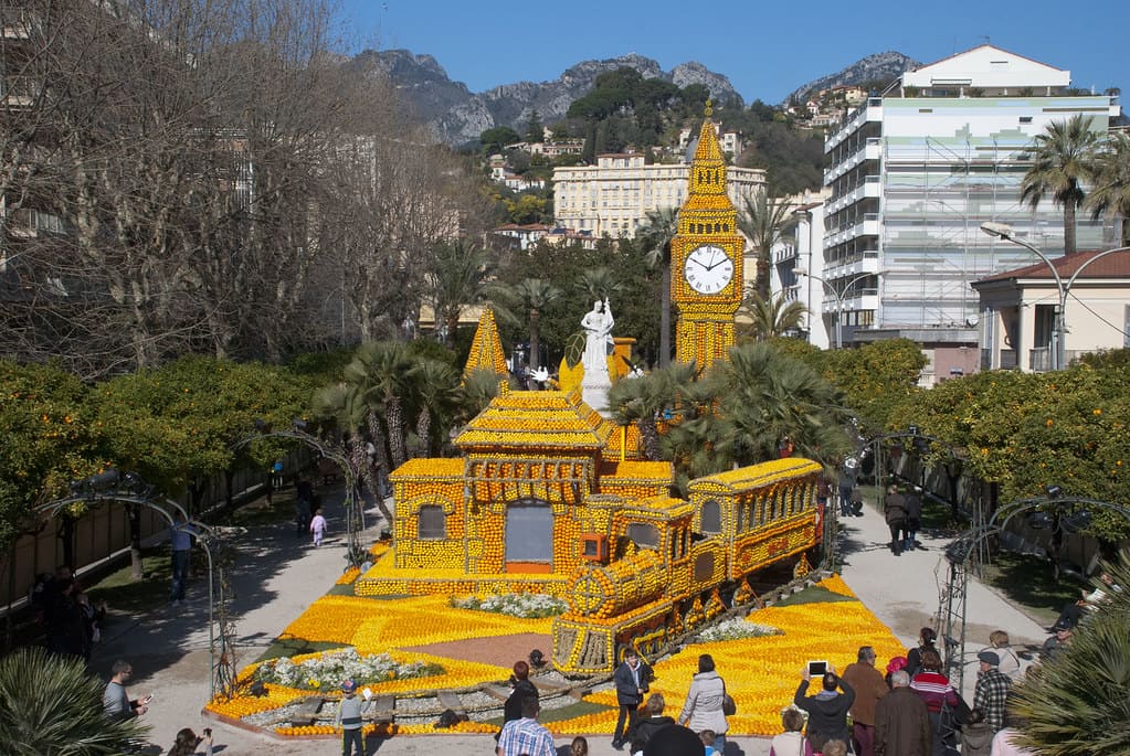 parc de Menton en citron à l'occasion de la fête du citron