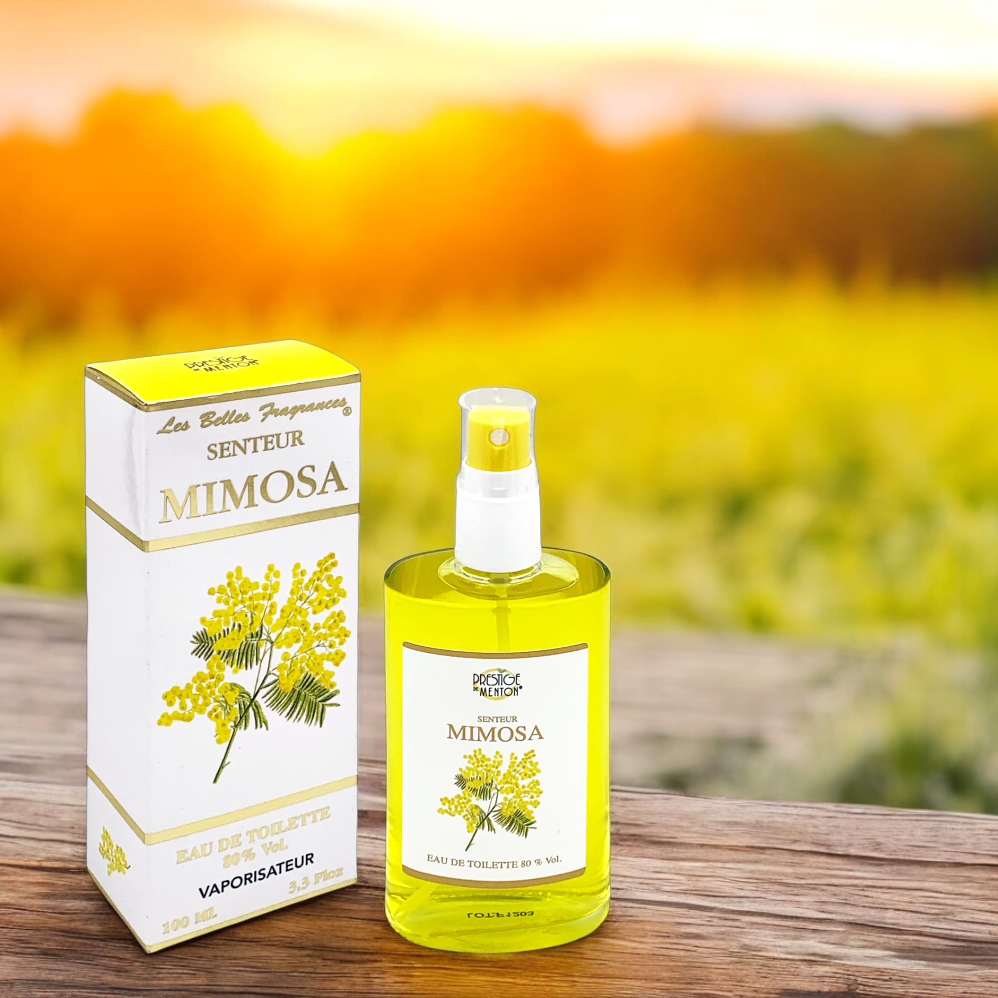 eau de toilette au parfum mimosa Prestige de Menton