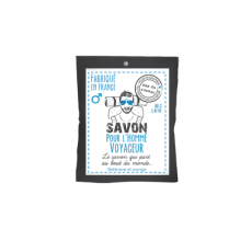 Savon artisanal pour le visage et le corps – format voyage, senteur naturelle et masculine