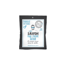 Savon pour homme tatoué 80 g Le Mas du Roseau, soin doux pour peau tatouée fabriqué en France