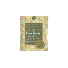 Savonnette peaux jeunes 80 g au persil et citron, savon naturel fabriqué en France par Le Mas du Roseau