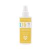 Flacon de spray solaire bio SPF15 Alphanova 125 g pour une protection solaire douce